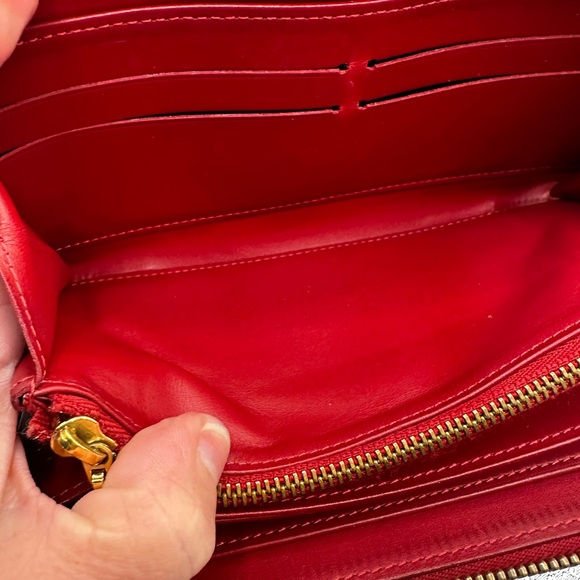 Pink and red Louis Vuitton Rayures Vernis long wallet EUC (With BOX & DU… - Picture 9 of 11